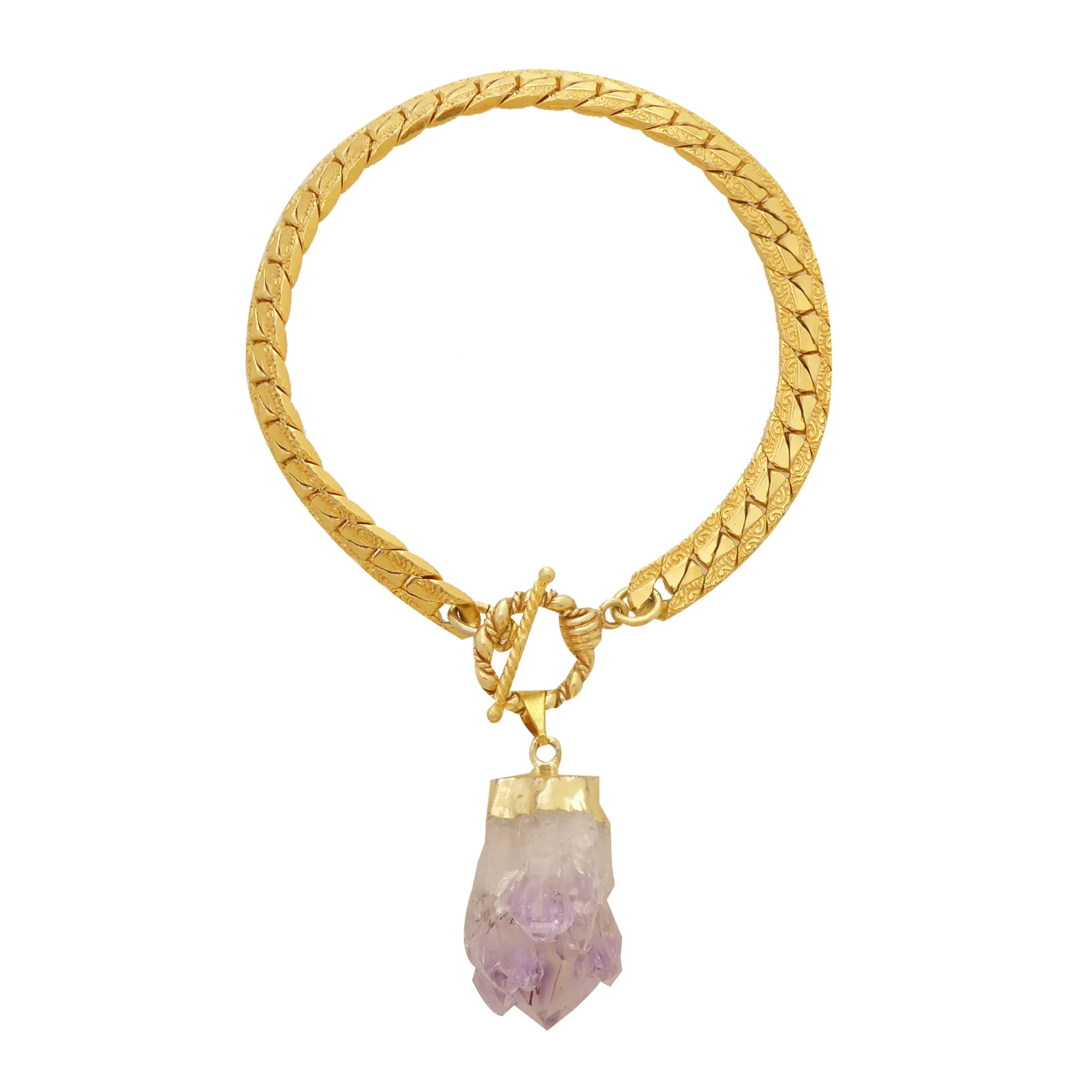 Amethyst nugget bracelet