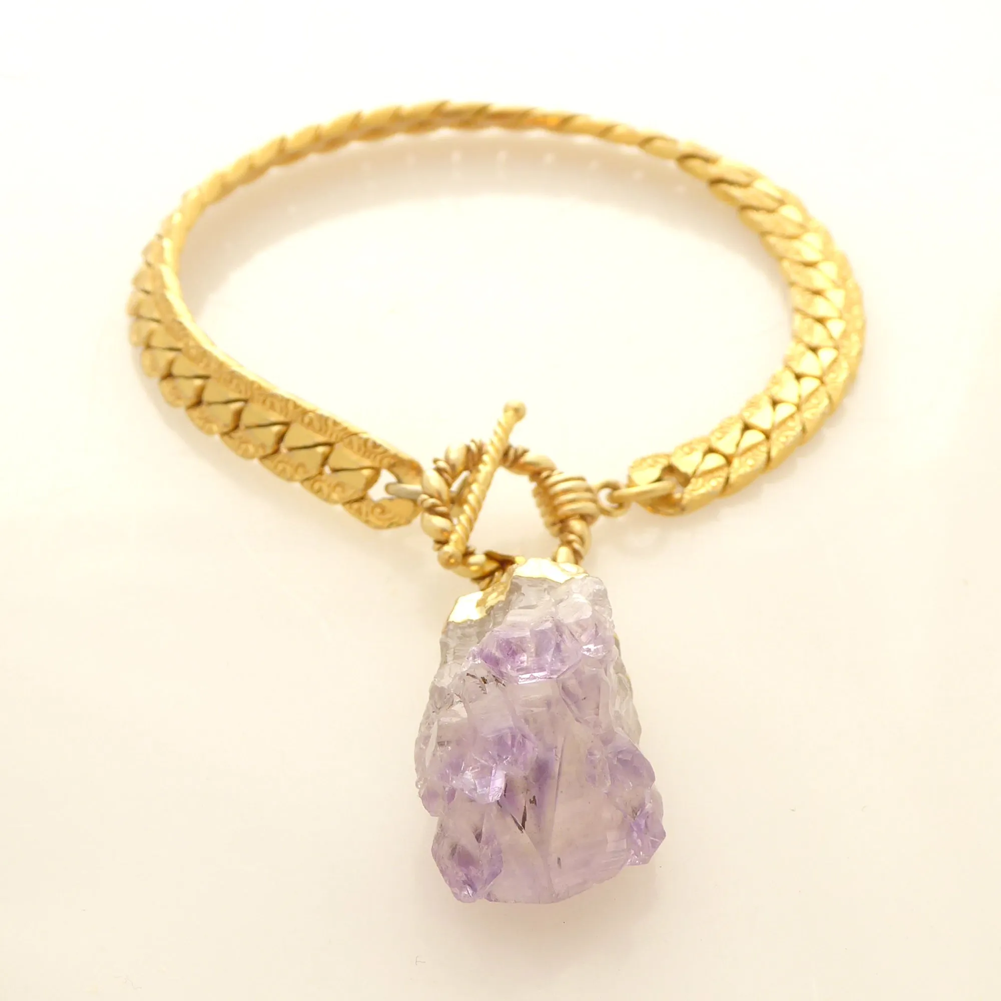 Amethyst nugget bracelet