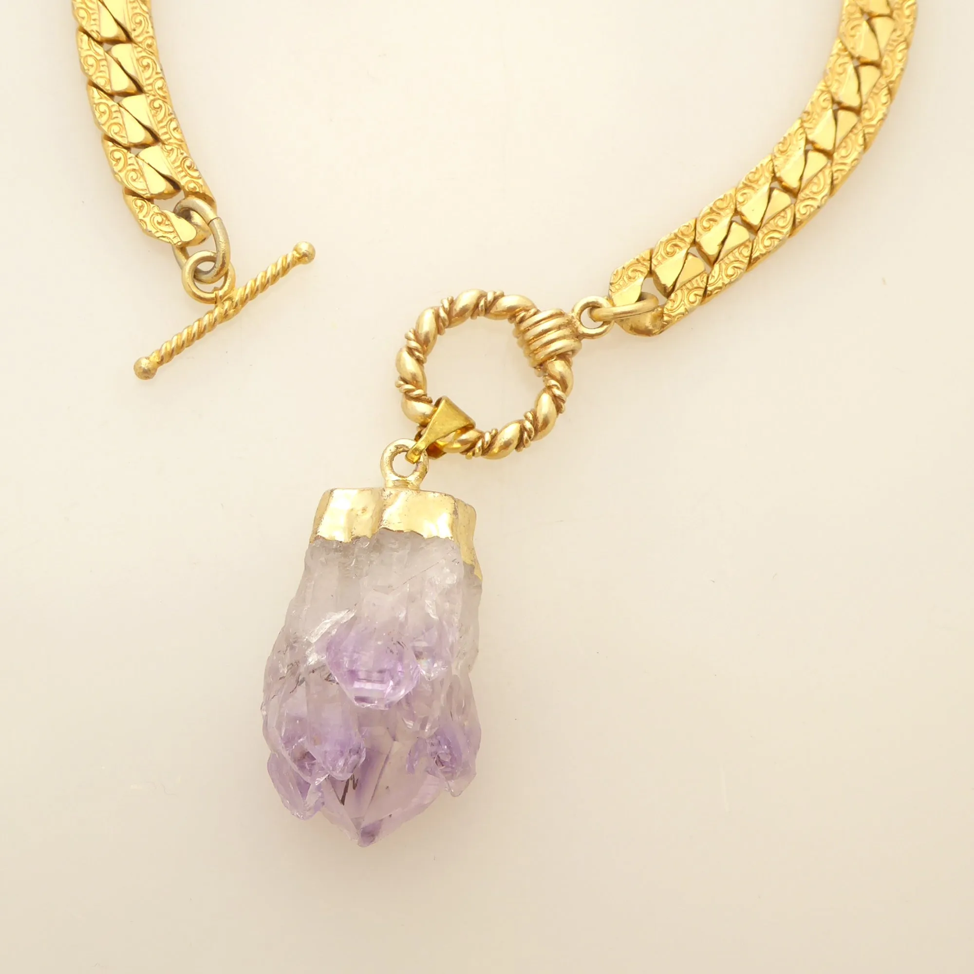 Amethyst nugget bracelet