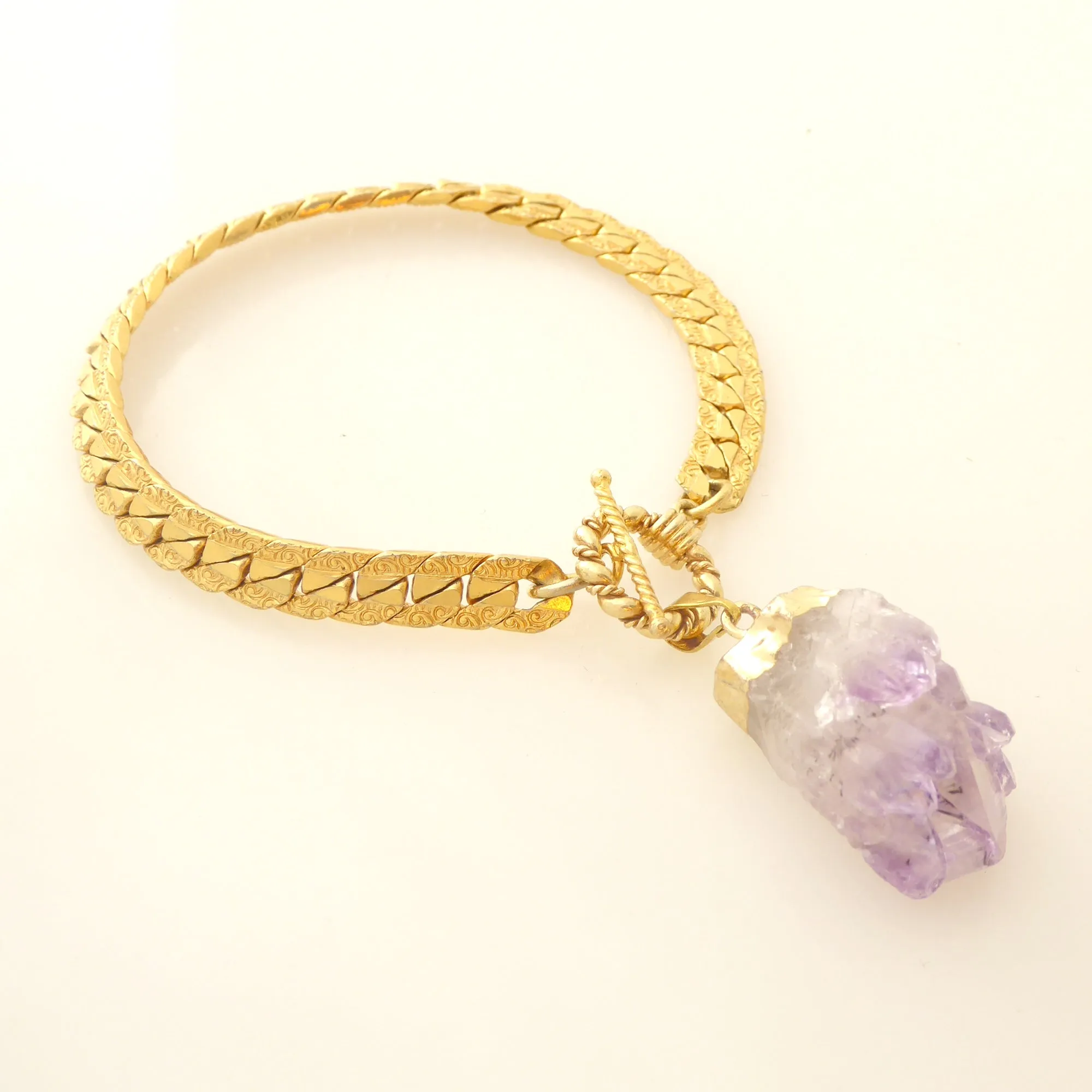 Amethyst nugget bracelet