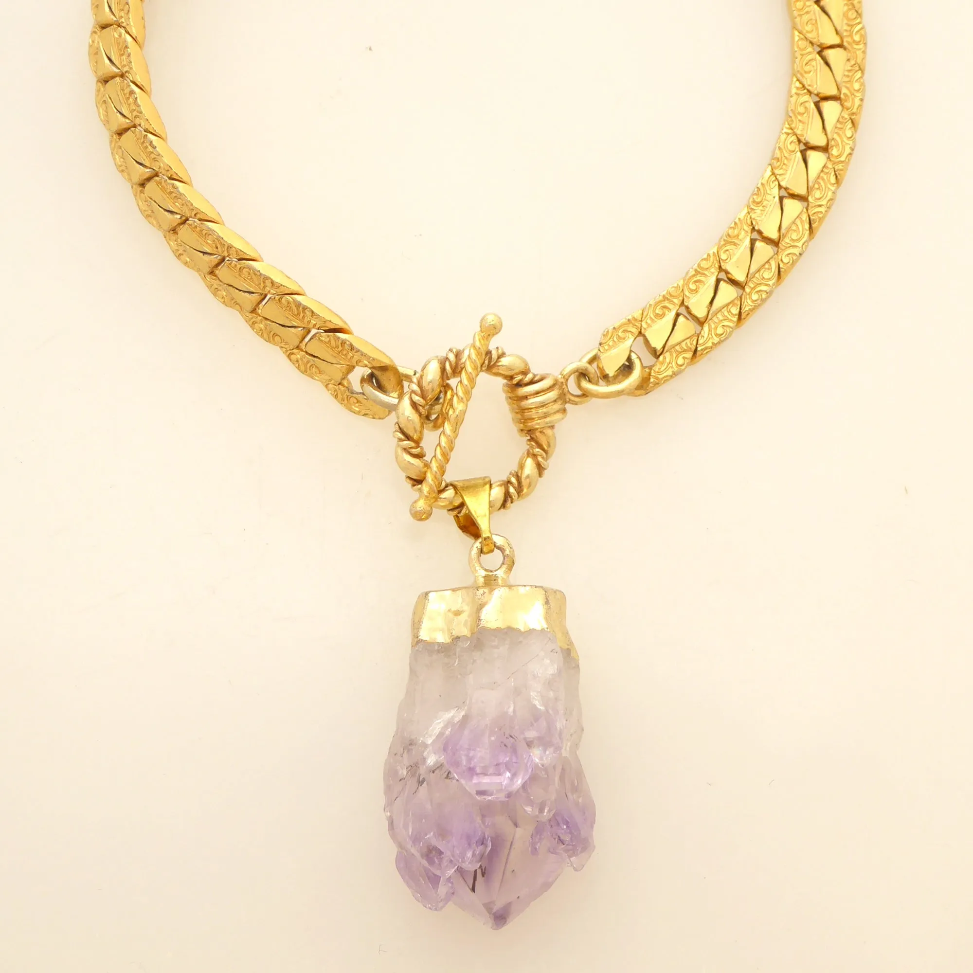 Amethyst nugget bracelet