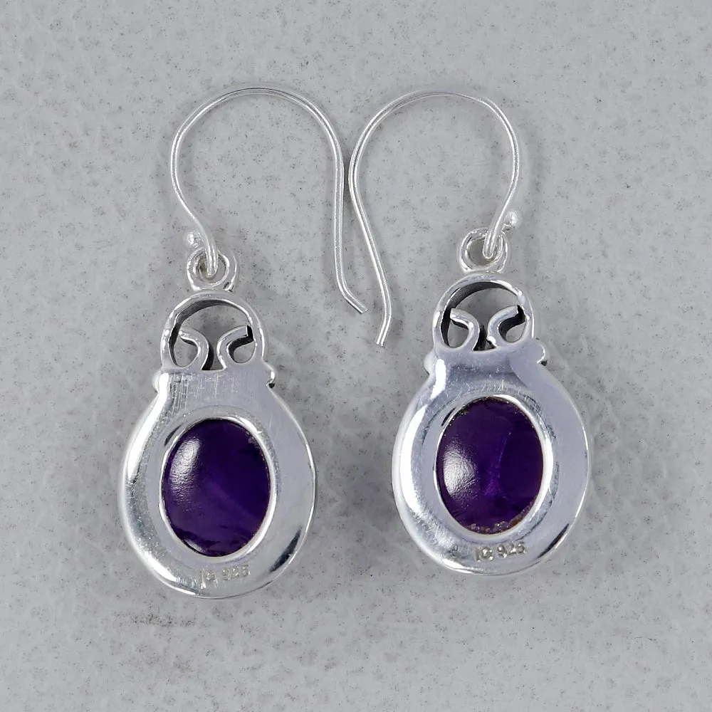 Amethyst Silver Earrings