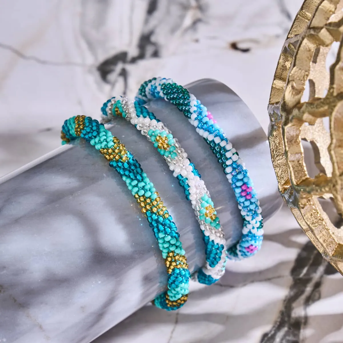 Amphitrites Underwater Garden | Himalayan Glass Bead Bracelet