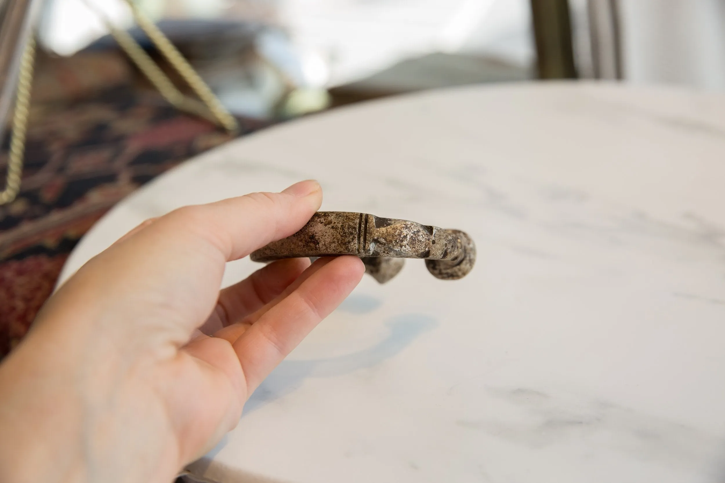 Antique African Aluminum Snake Cuff Bracelet
