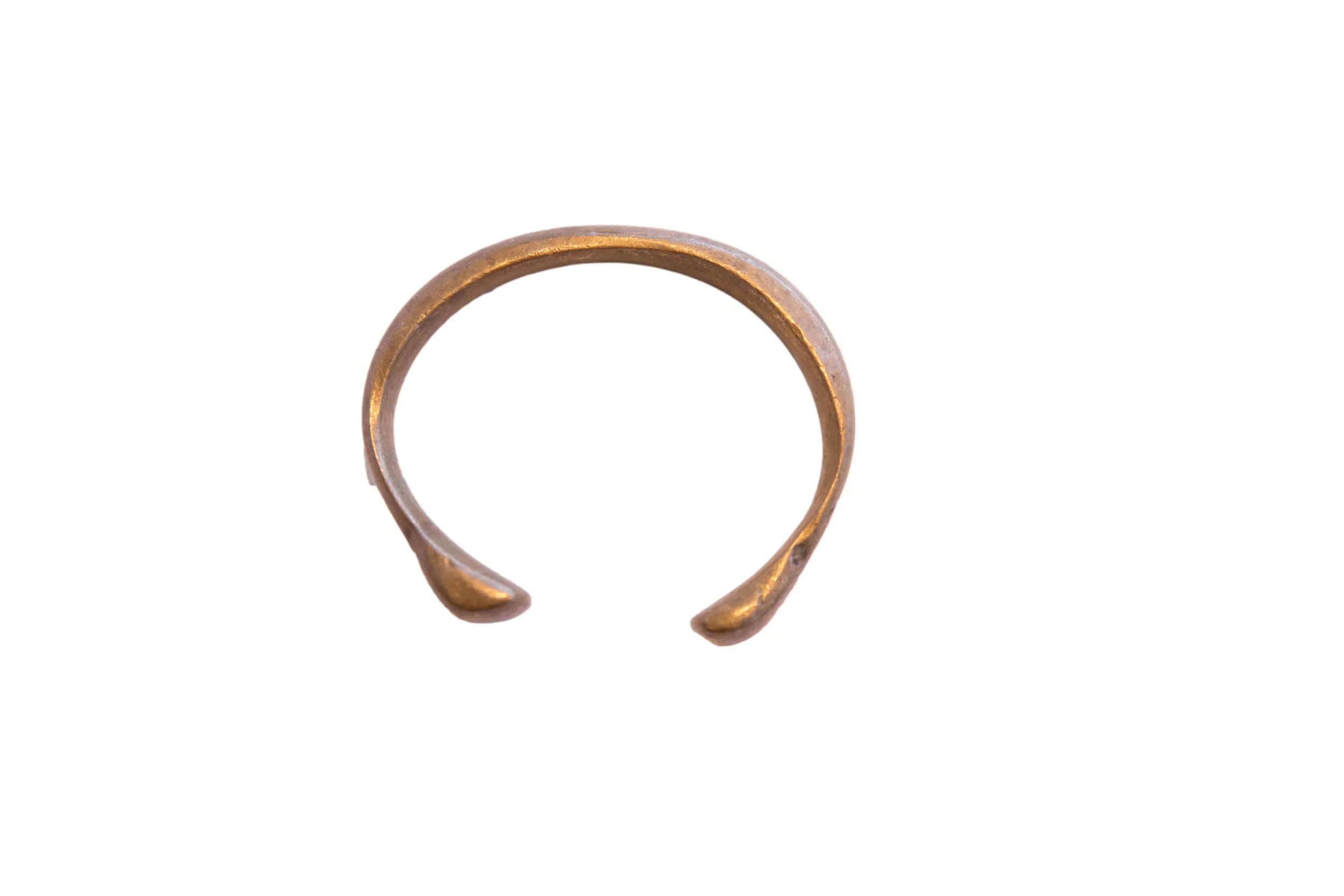Antique African Bronze Snake Cuff Bracelet