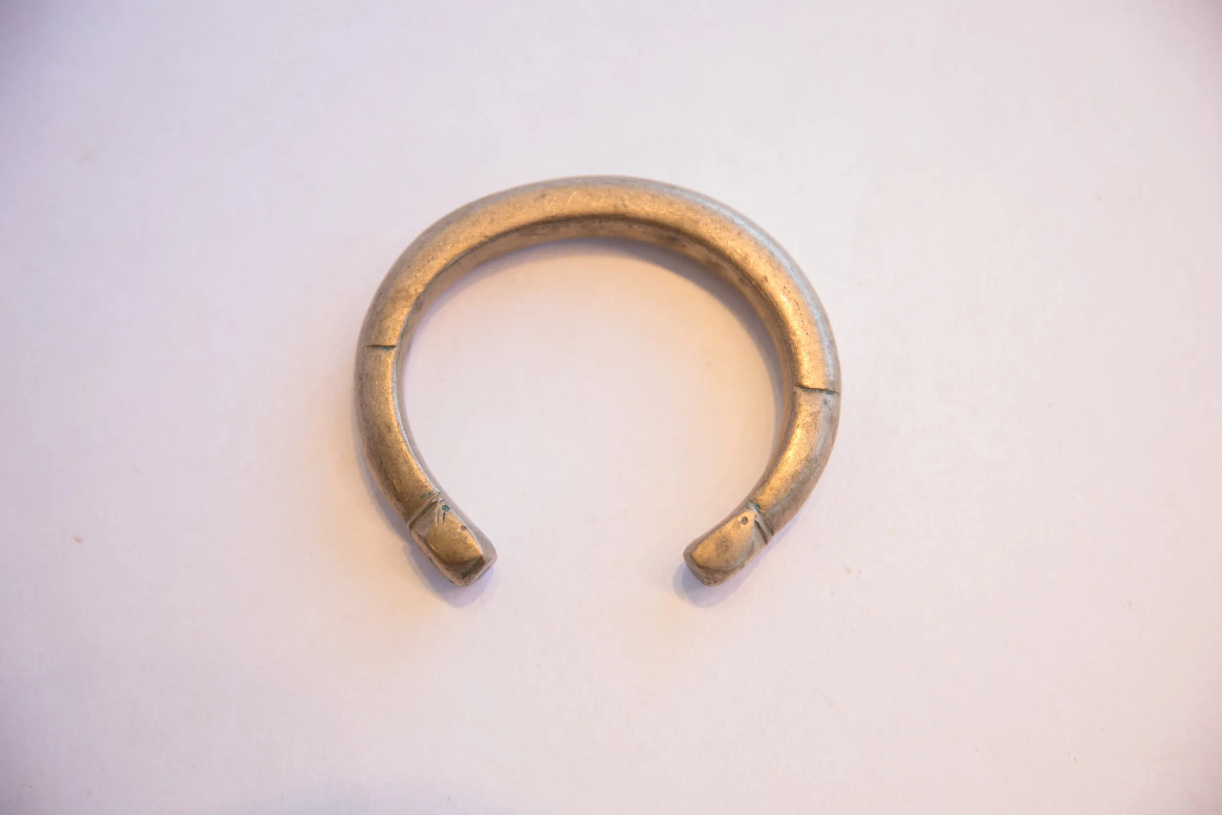 Antique African Bronze Snake Cuff Bracelet