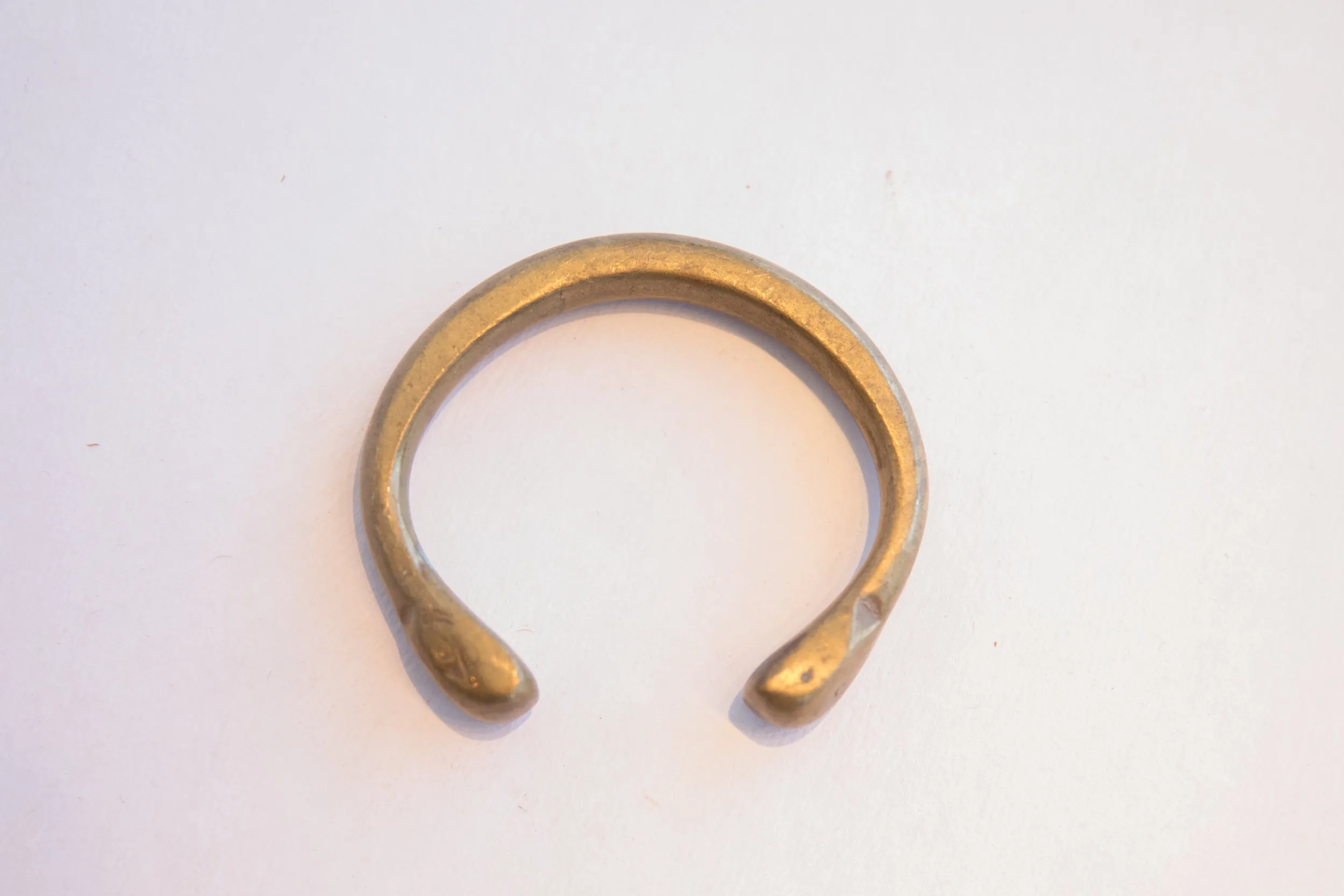 Antique African Bronze Snake Cuff Bracelet