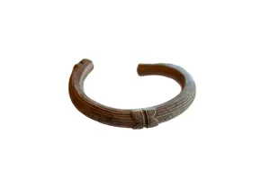 Antique African Copper Cuff Bracelet with Geometric Detailing