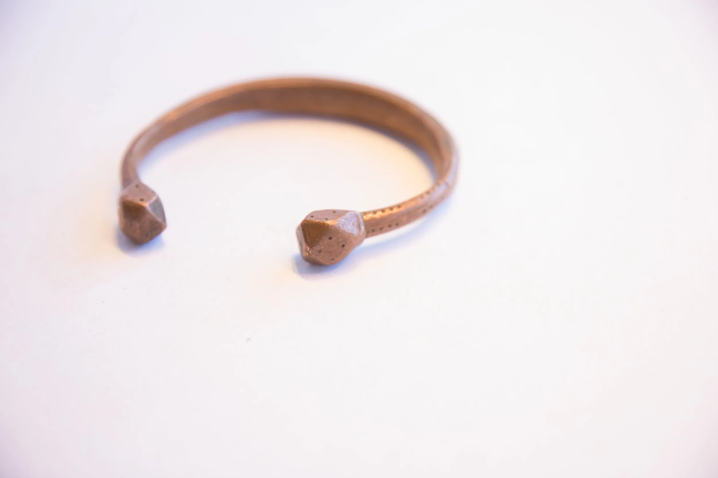 Antique African Copper Snake Cuff Bracelet