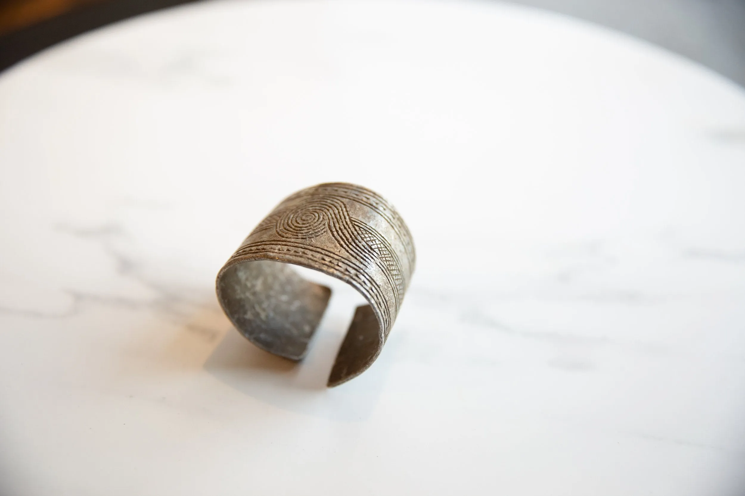 Antique African Geometric Design Cuff Bracelet