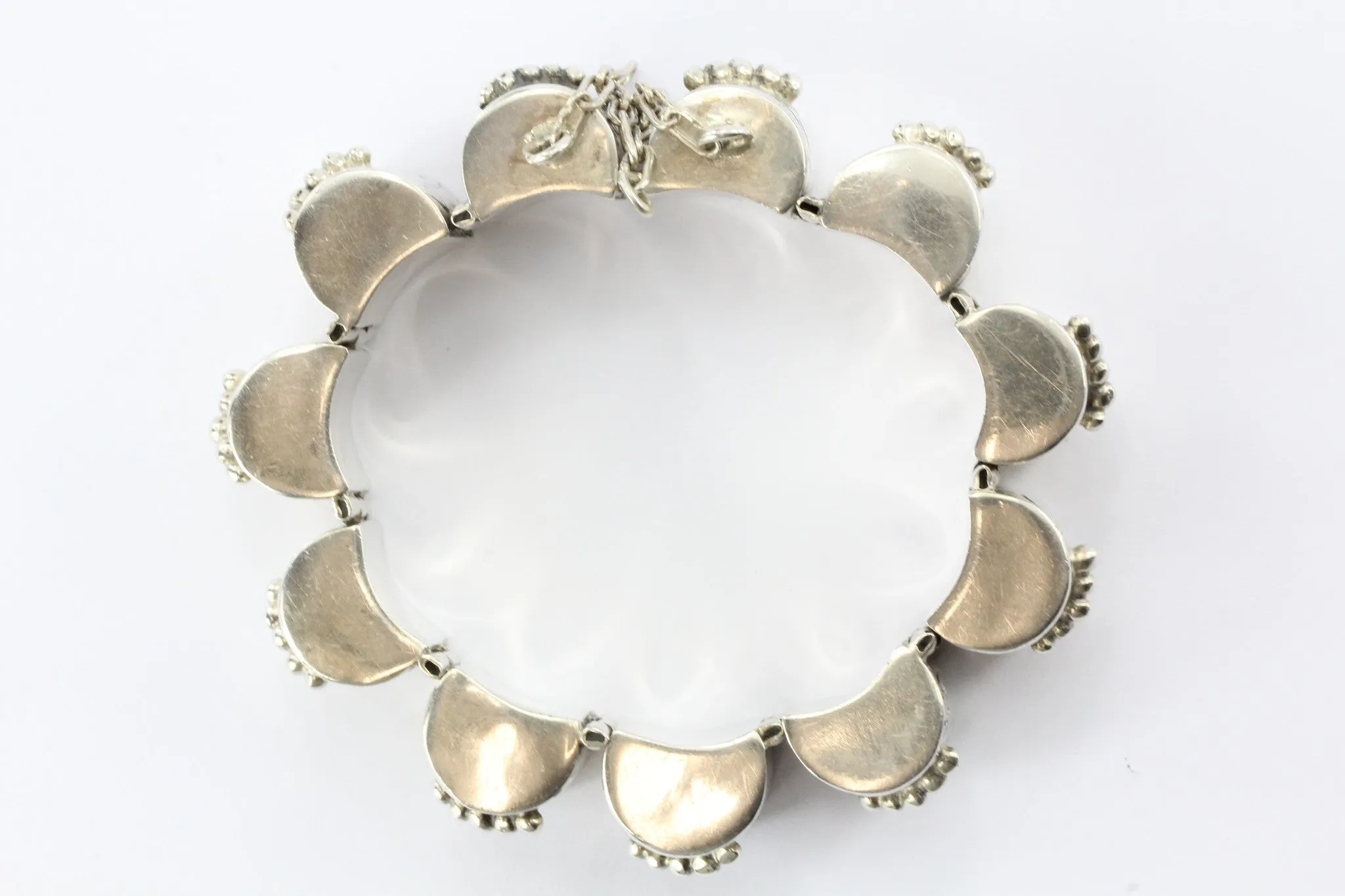 Antique Early Taxco Mexico 980/1000 Sterling Silver Bracelet