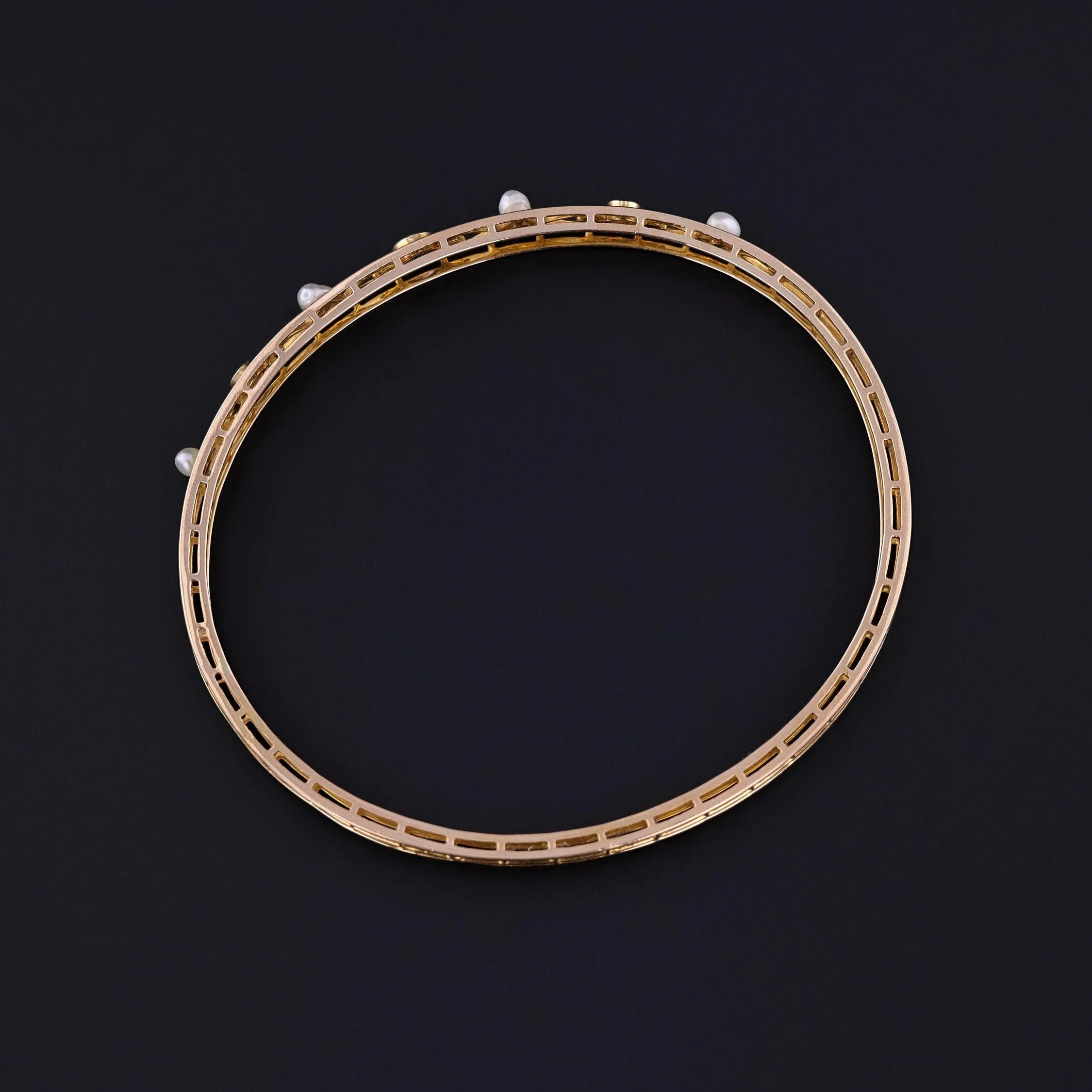 Antique Sapphire and Pearl Bangle by Alling & Co