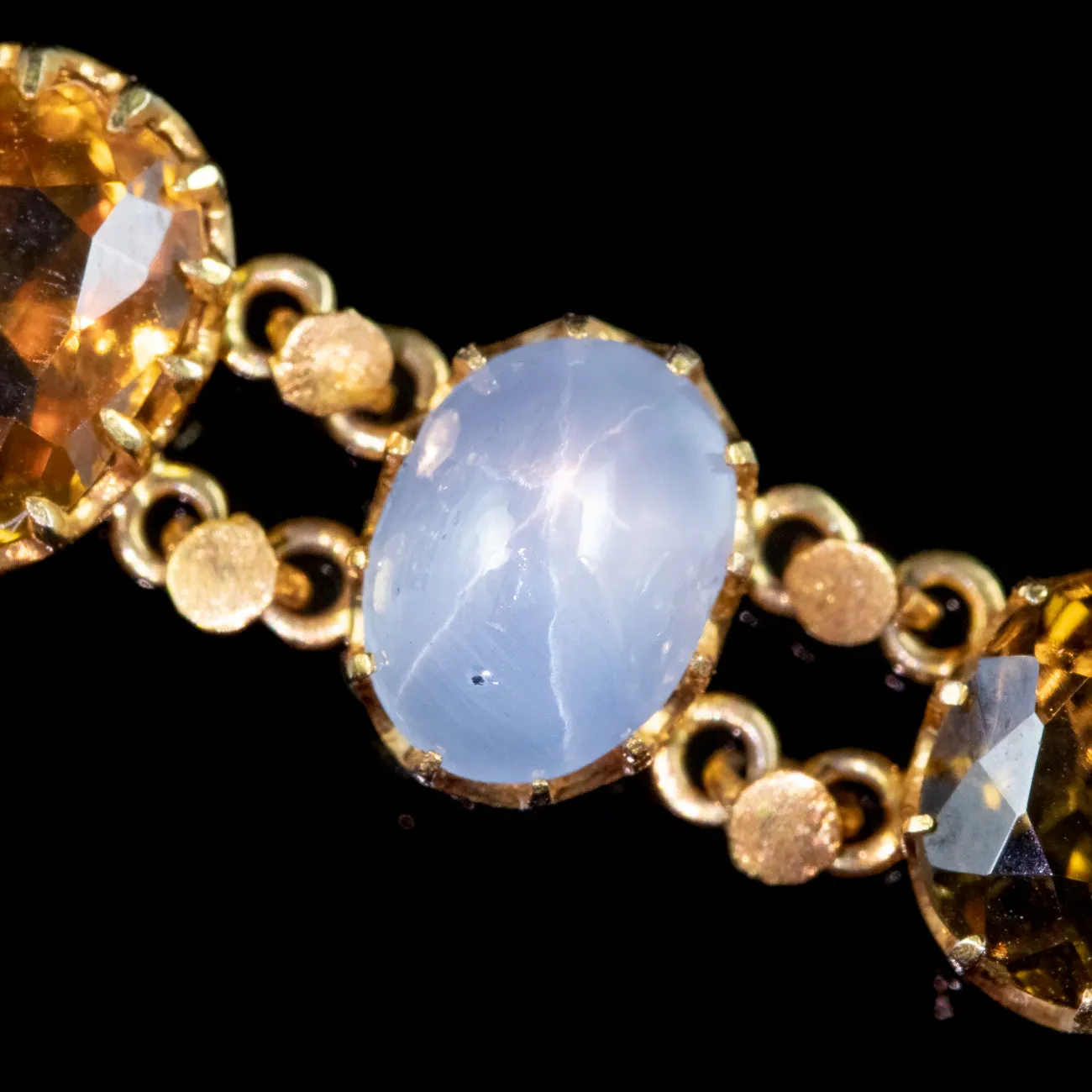 Antique Victorian Gemstone Harlequin Bracelet 18ct Gold