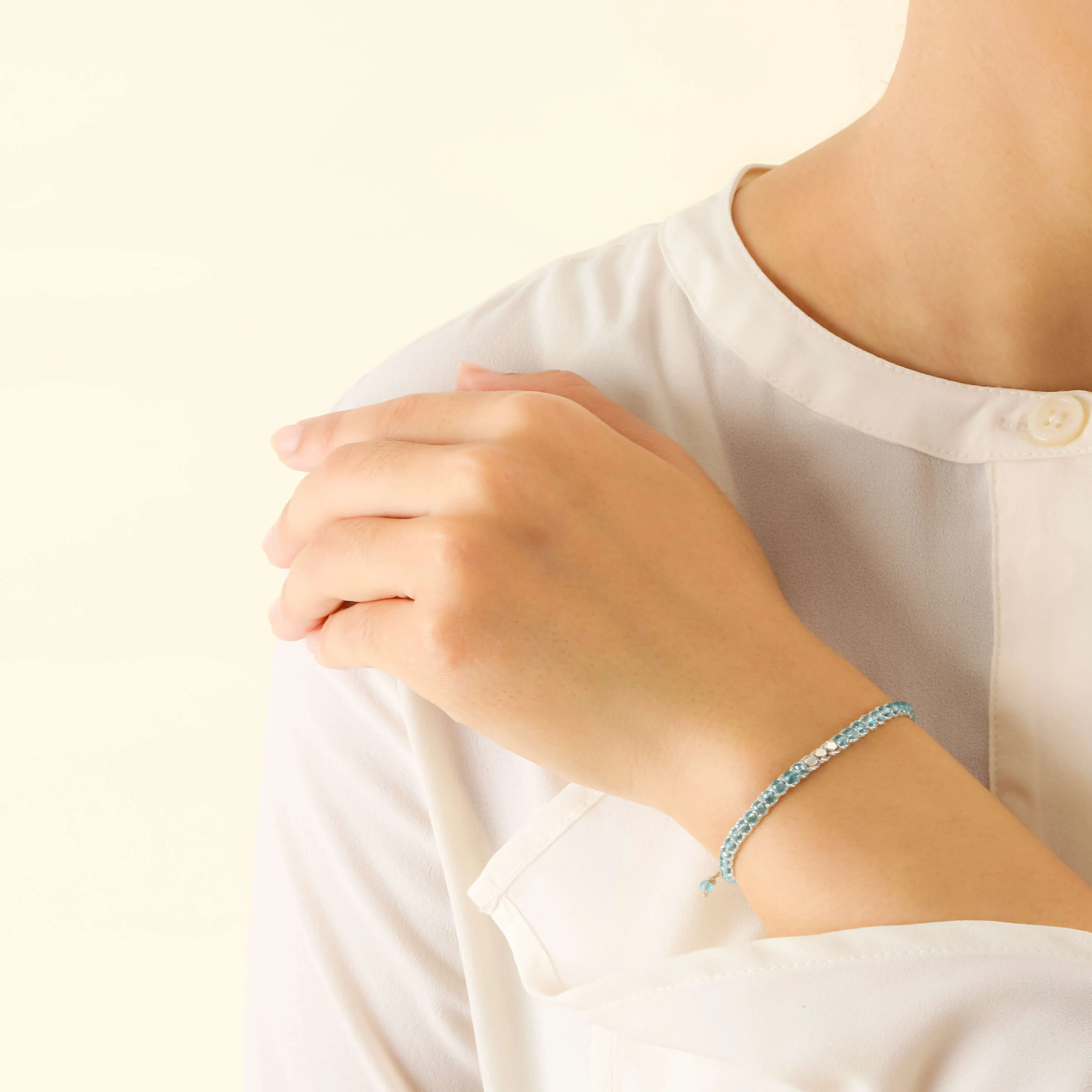 Aqua Crystal Kid Bracelet