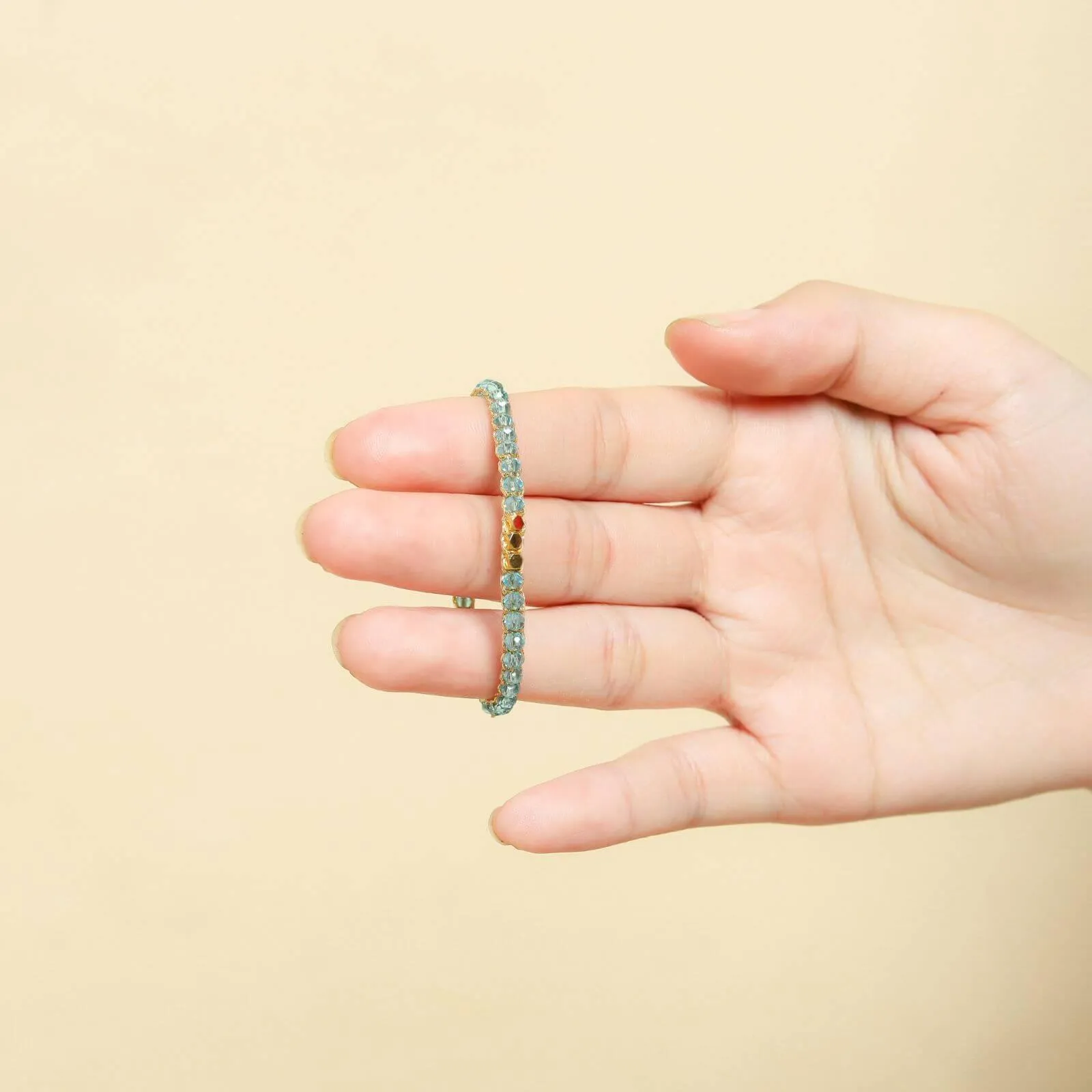 Aqua Crystal Kid Bracelet