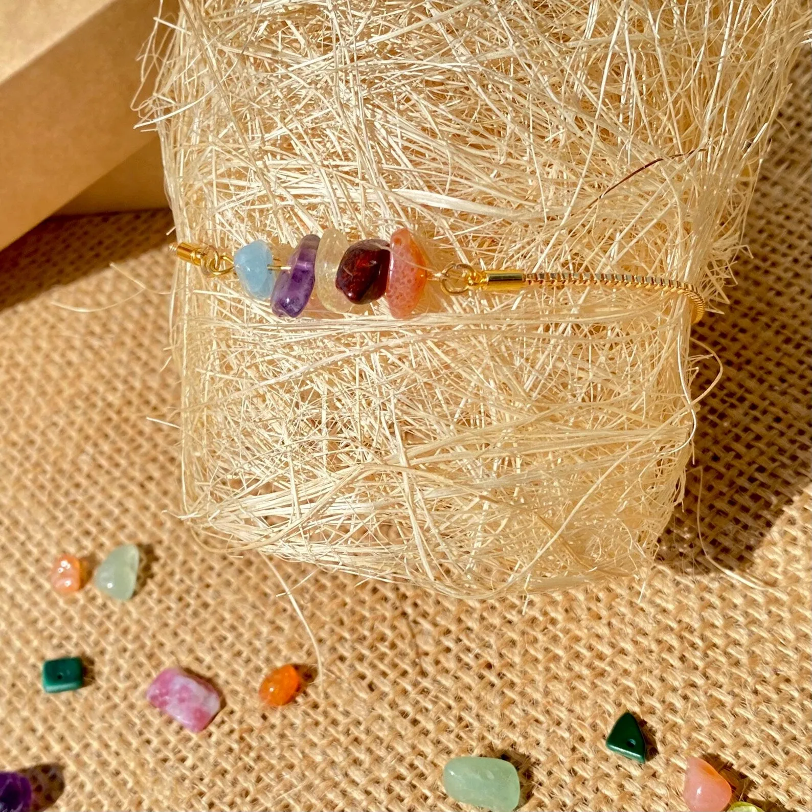 Aries Zodiac Gemstone Bracelet