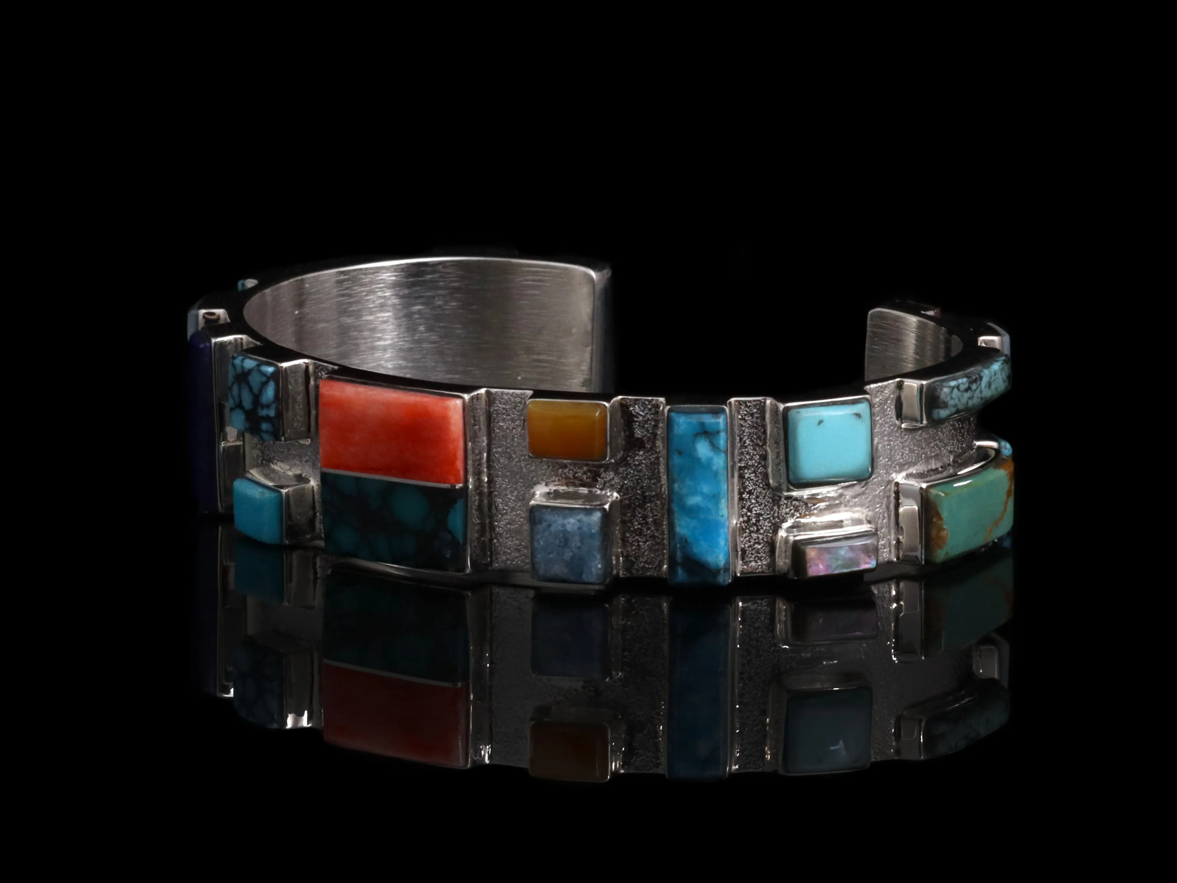 Art Deco Stone Cuff Bracelet
