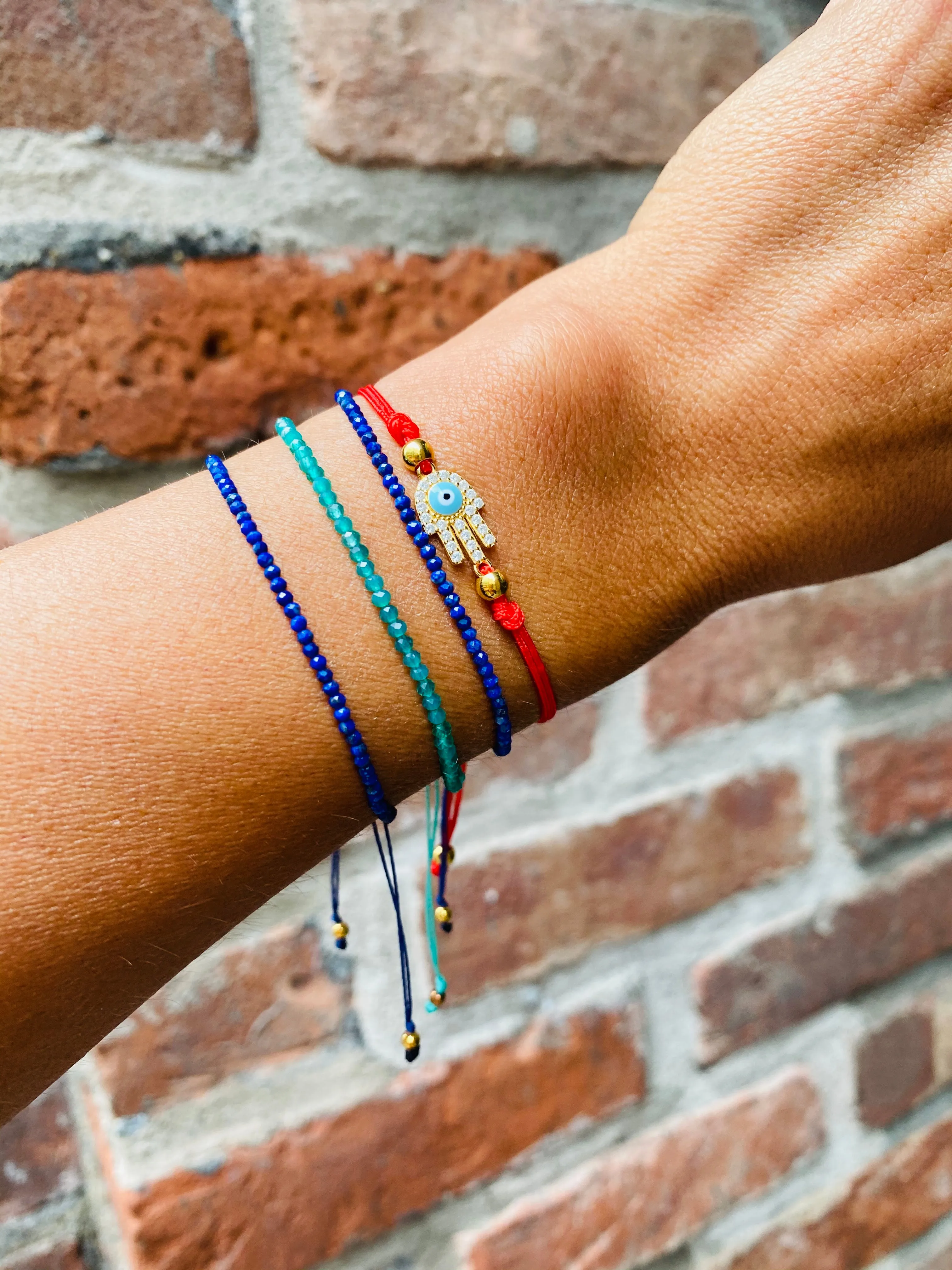 Atelier All Day Precious Stone Emerald String Bracelet