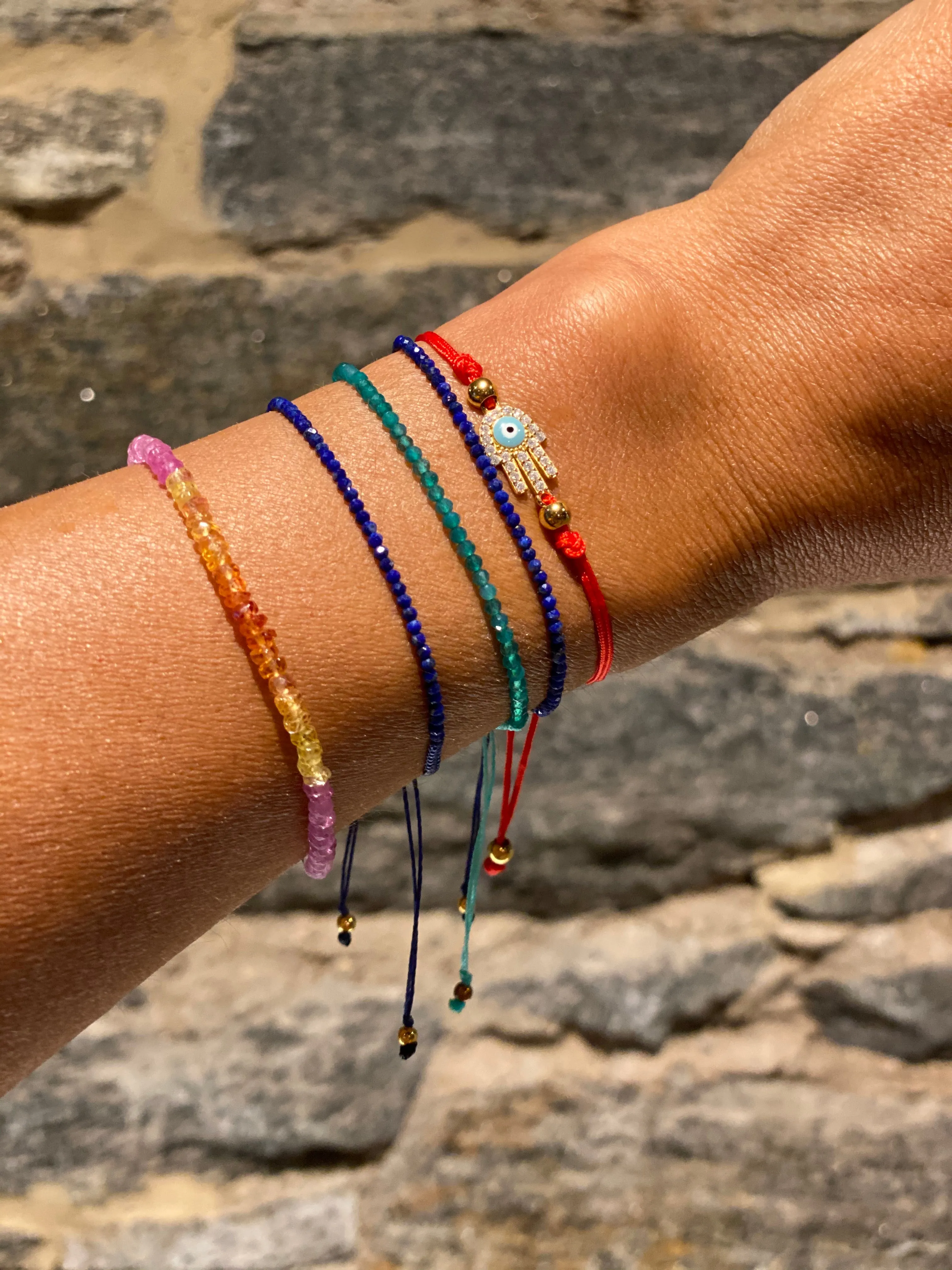 Atelier All Day Precious Stone Emerald String Bracelet