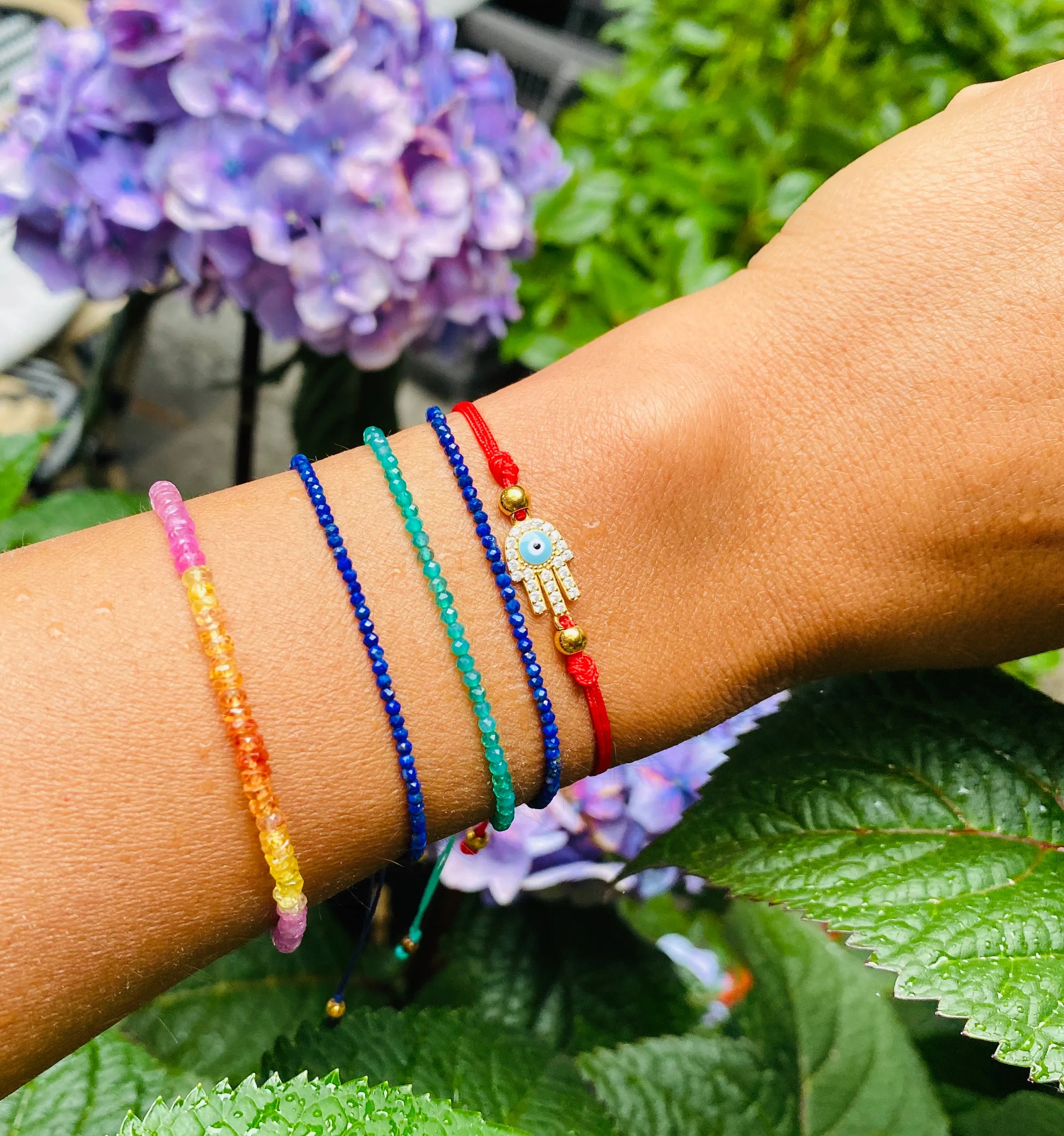 Atelier All Day Precious Stone Emerald String Bracelet