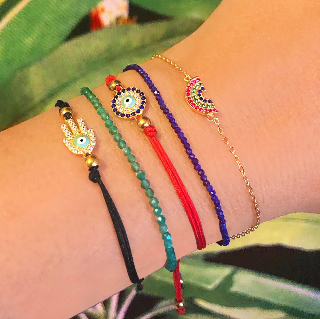 Atelier All Day Precious Stone Emerald String Bracelet