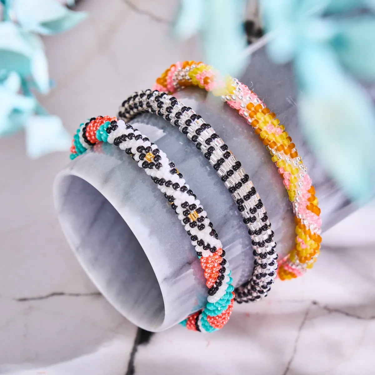 Audrey Hepburn | Himalayan Glass Bead Bracelet
