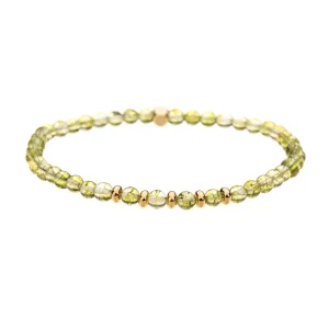 B1571 TAIWAN JADE SEMI PRECIOUS 4MM STONE BRACELET WITH A POUCH - PACK OF 2