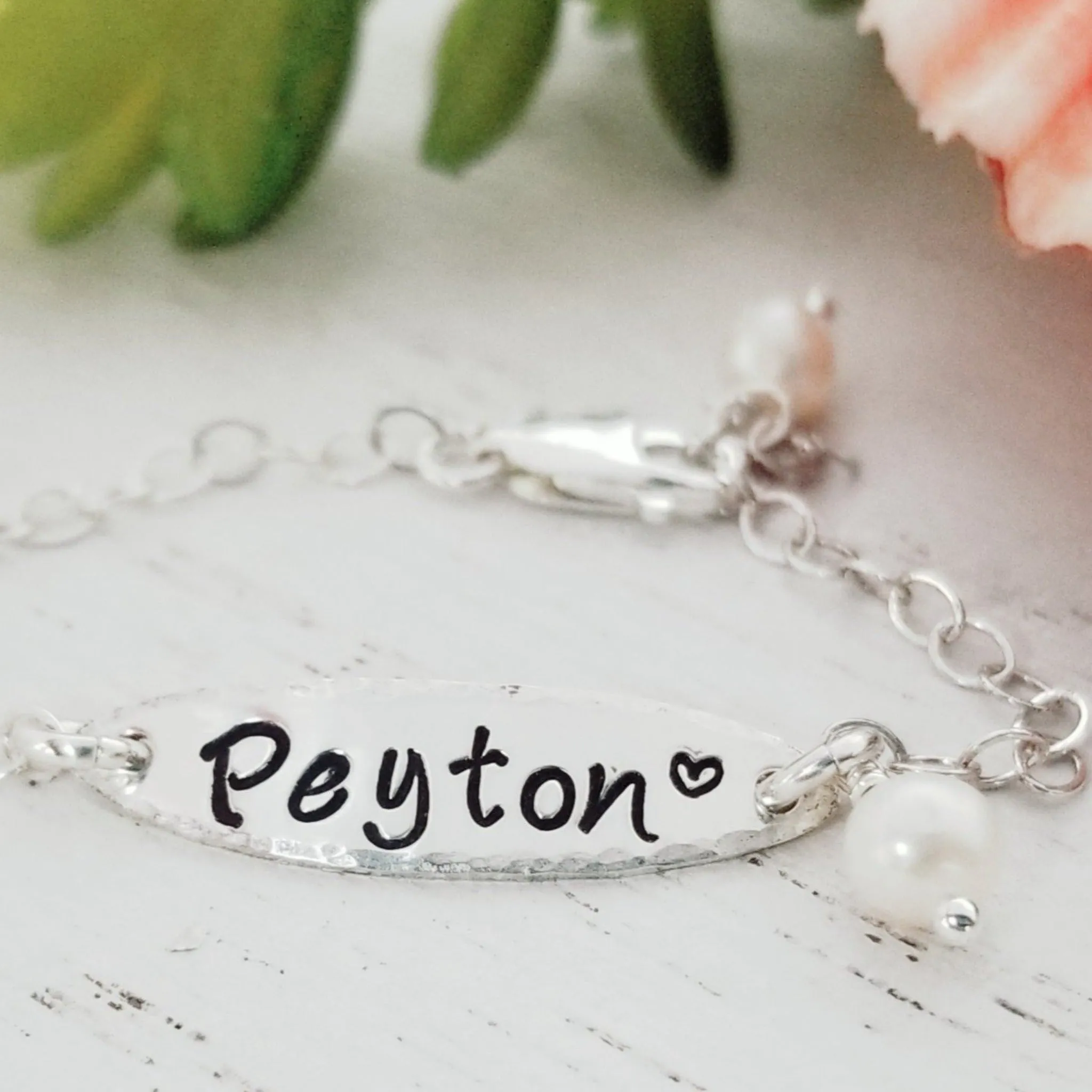 Babies Custom ID or Name Bracelet - Sterling or Gold