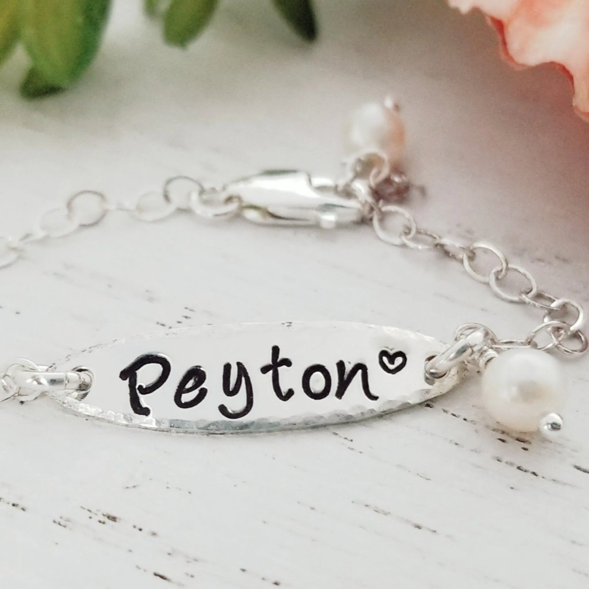 Babies Custom ID or Name Bracelet - Sterling or Gold