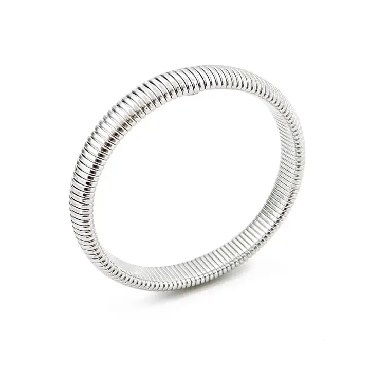 Baia Thin Coil Bracelet - Silver