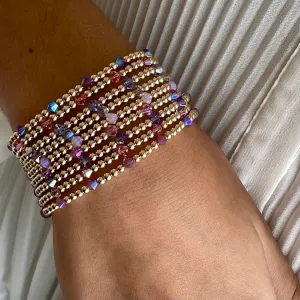 Bara Boheme | Crystal BTY with 14k Gold Filled Ball beads Bracelet