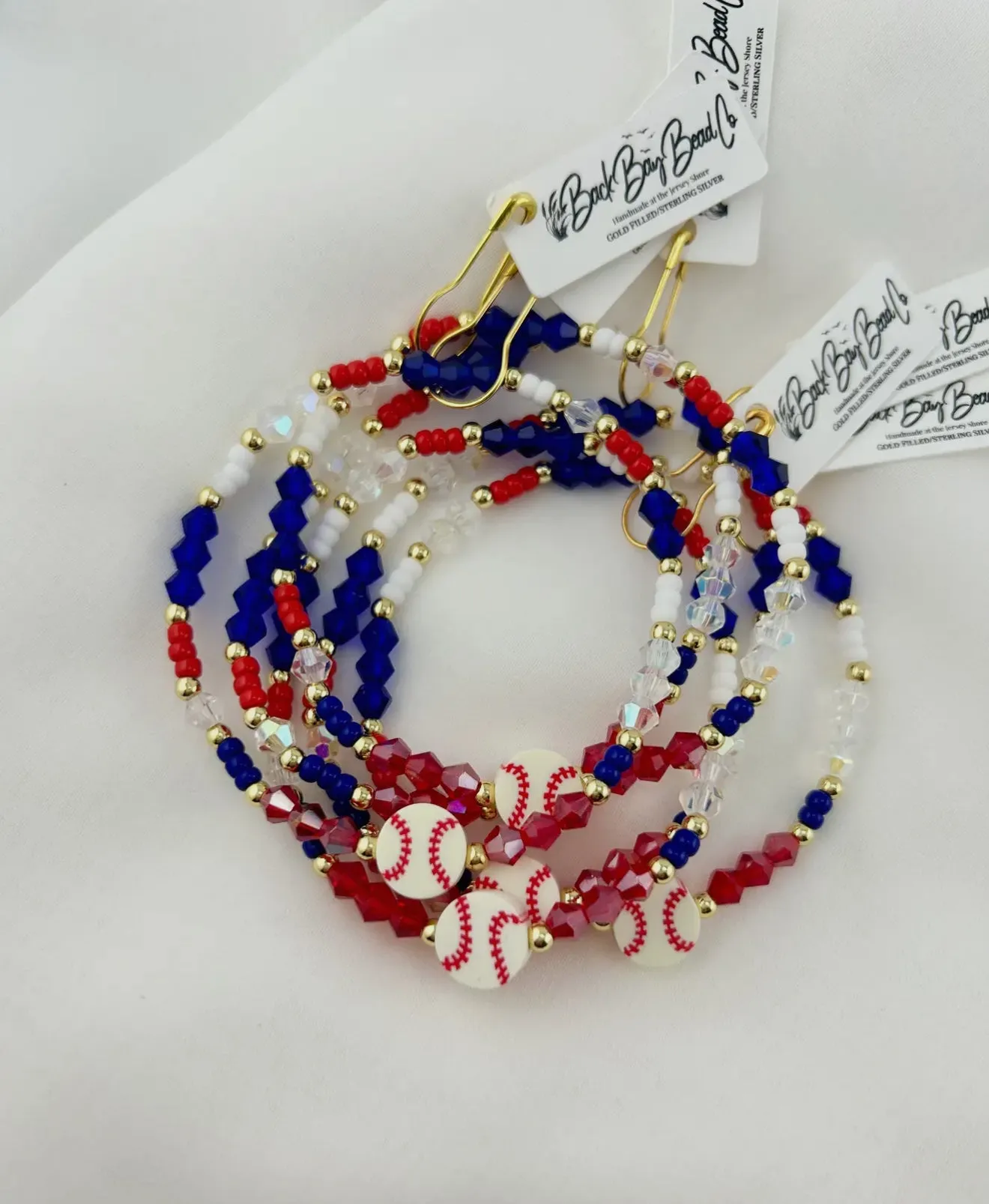 Baseball beaded bracelets