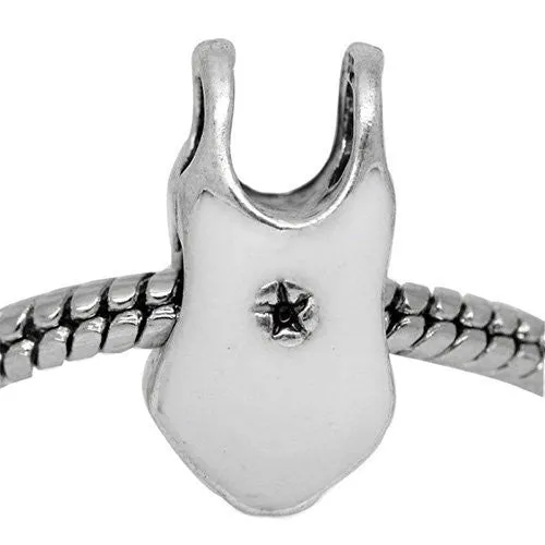 Bathing Suit/jump Suit with Star European Bead Compatible for Most European Snake Chain Bracelet