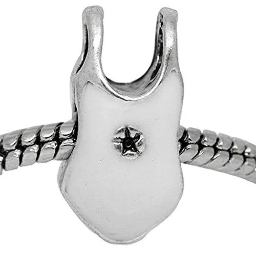 Bathing Suit/jump Suit with Star European Bead Compatible for Most European Snake Chain Bracelet