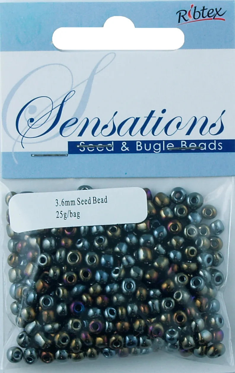 BEAD GLASS SEED BRONZE AB 3.6MM 25G