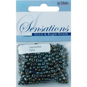 BEAD GLASS SEED BRONZE AB 3.6MM 25G