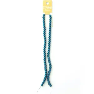BEADS GLASS PEARLS 6MM EMERALD 72PC