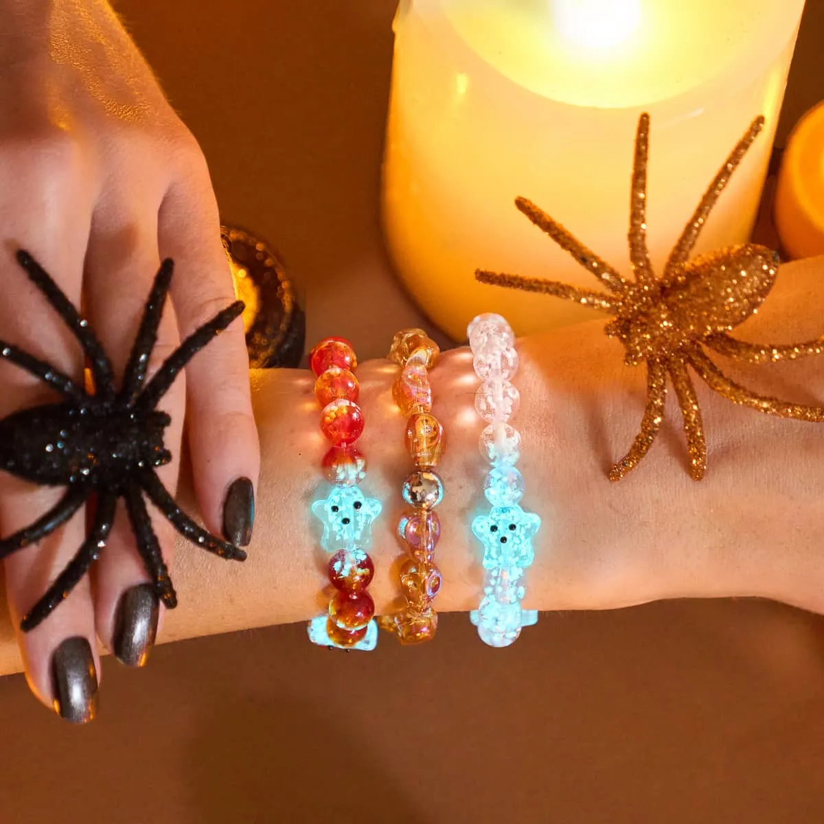 Berry Boo | Silver | Firefly Glass Ghost Bracelet