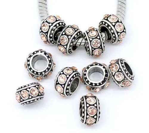 Birthstone Spacer Bead Charm (November Topaz)