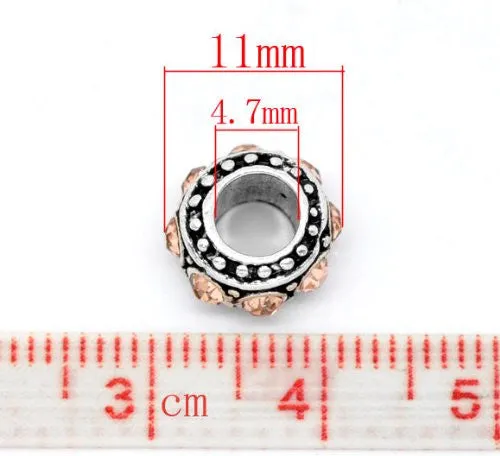 Birthstone Spacer Bead Charm (November Topaz)