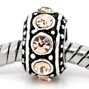 Birthstone Spacer Bead Charm (November Topaz)