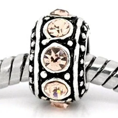 Birthstone Spacer Bead Charm (November Topaz)