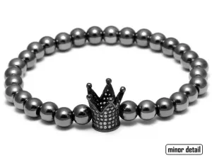Black Crown Beaded Bracelet