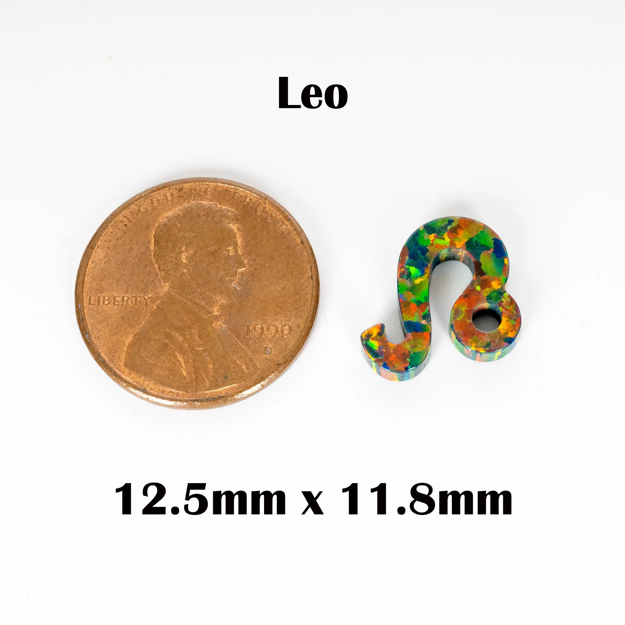 Black Fire Opal Zodiac Charm