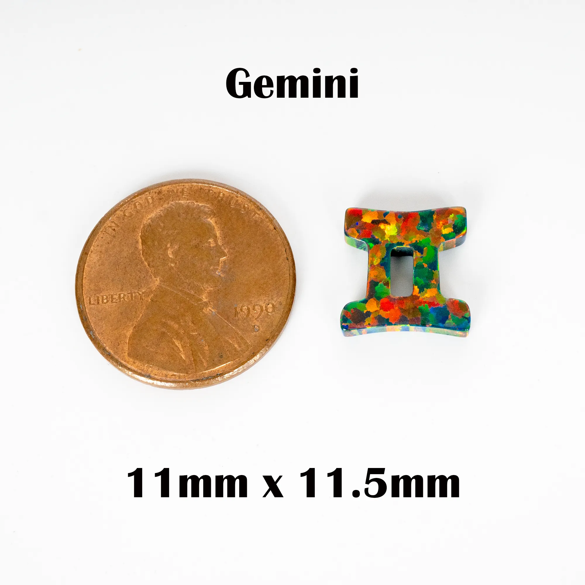 Black Fire Opal Zodiac Charm