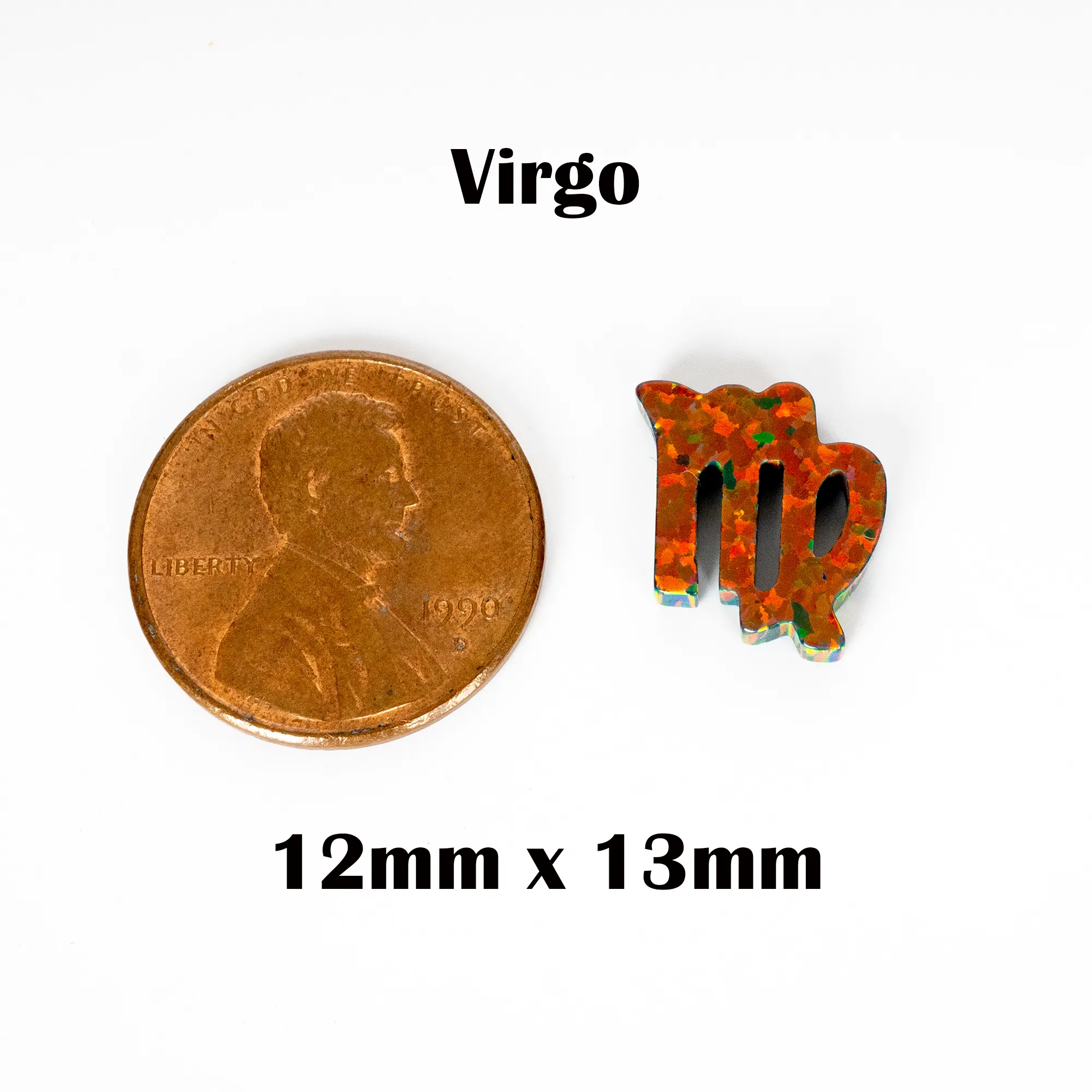 Black Fire Opal Zodiac Charm