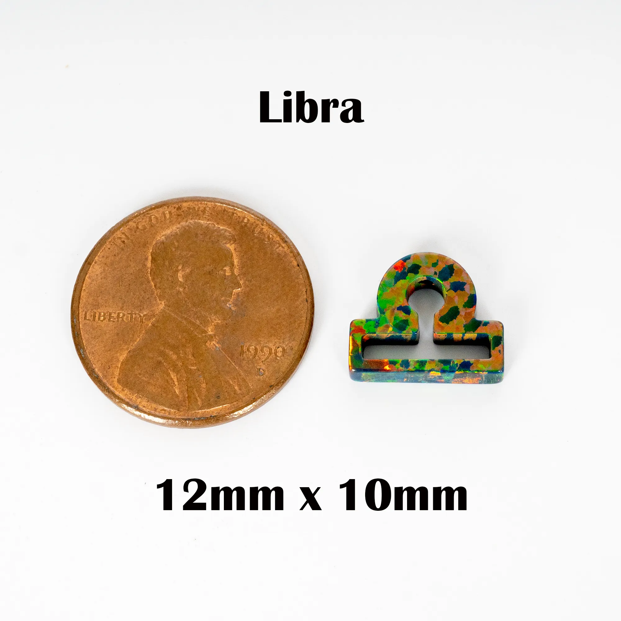 Black Fire Opal Zodiac Charm