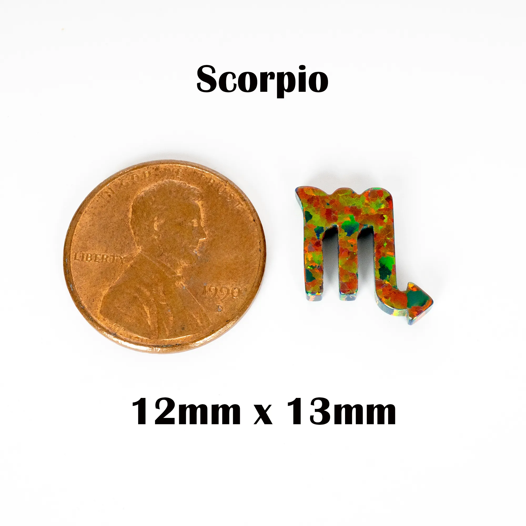 Black Fire Opal Zodiac Charm