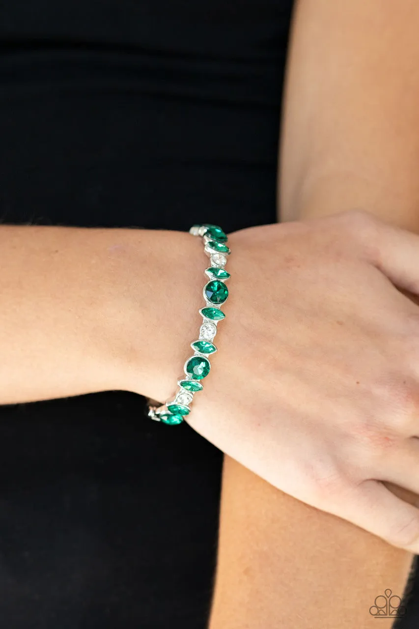 BLING Them to Their Knees Green Paparazzi Bracelet
