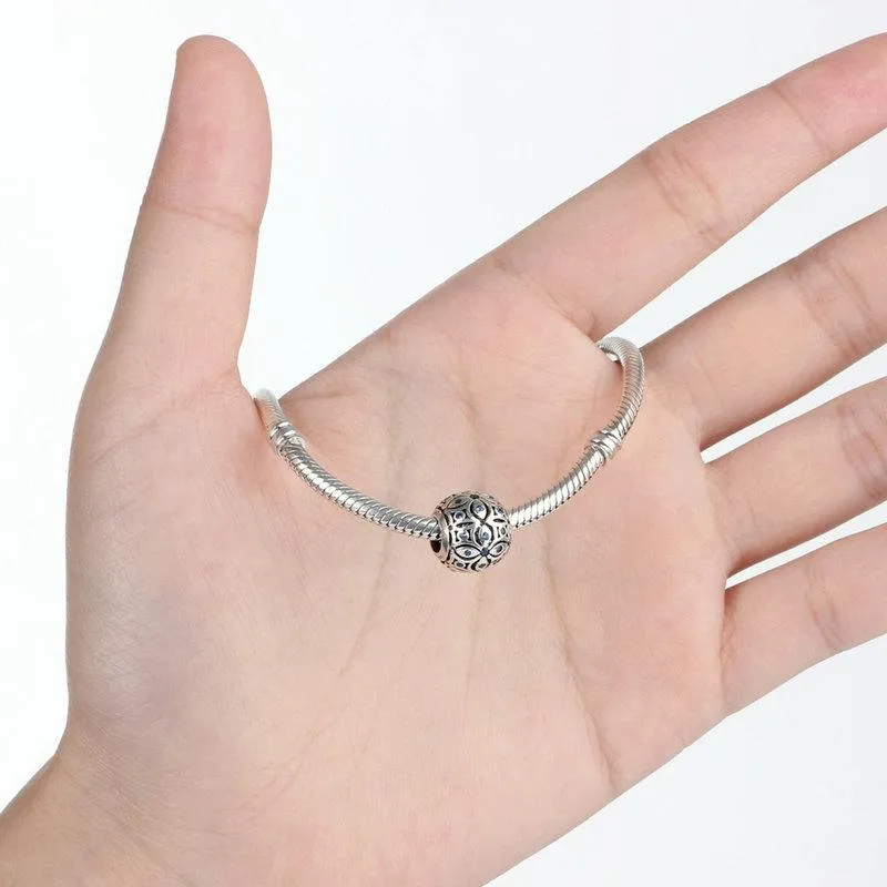 Blue Crystal Bead Charm